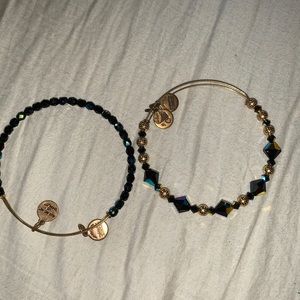 Gold and blue bracelet